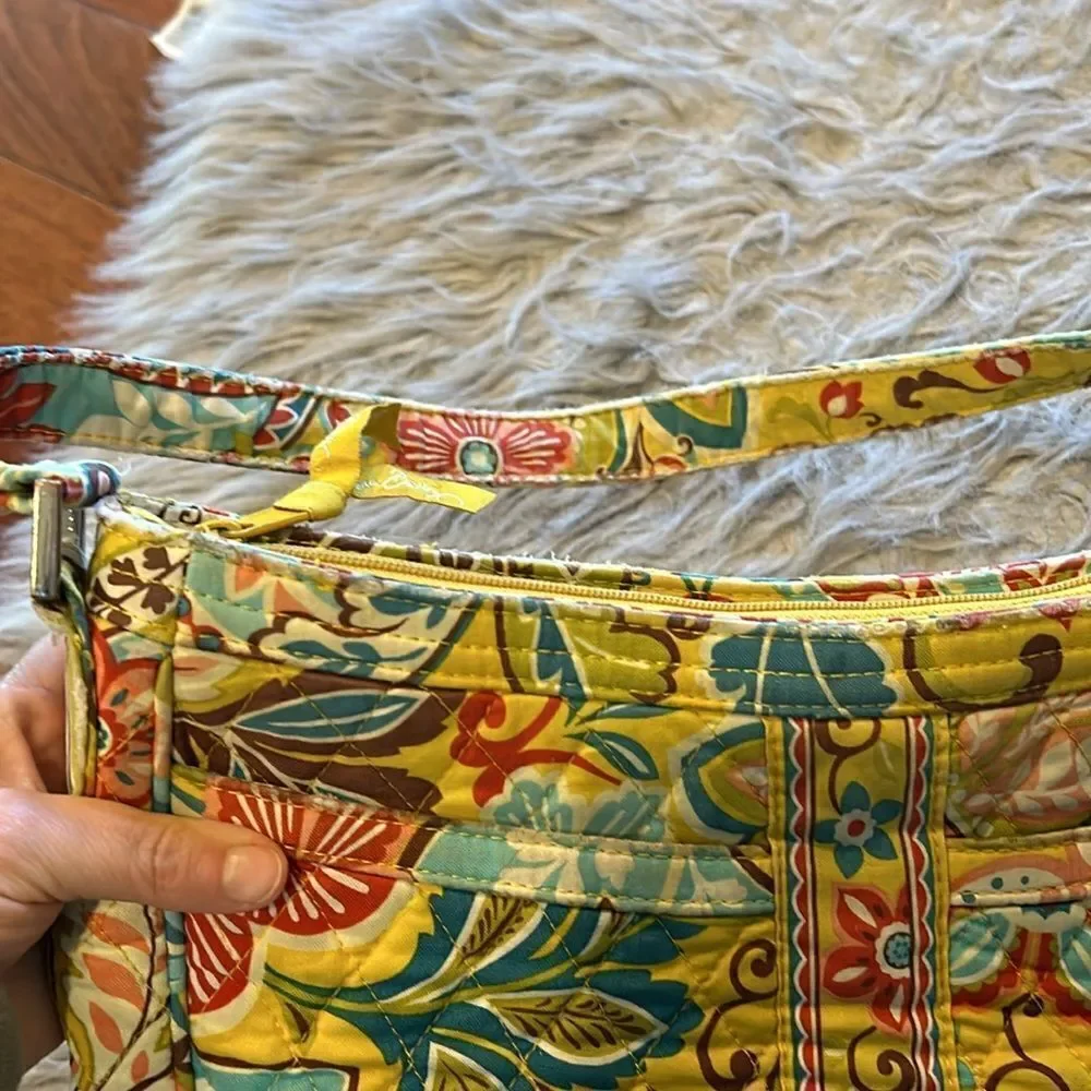 Vera‎ Bradley Clare Provençal yellow, blue, red and brown shoulder bag